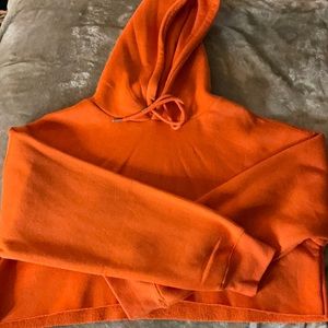 Orange cropped top sweater